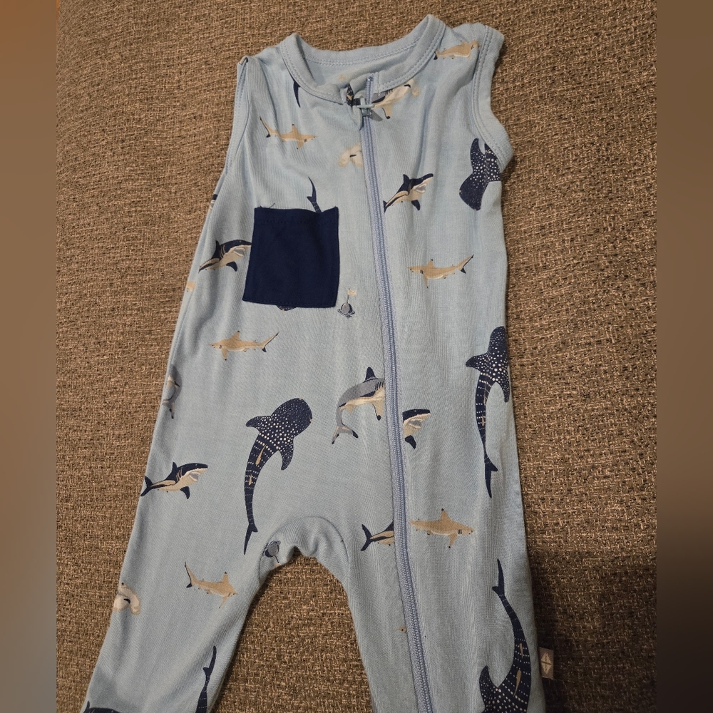 Kyte Baby Shark Sleeveless Romper